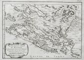 BELLIN, JACQUES NICOLAS: MAP OF DALMATIA FROM ZADAR TO ŠIBENIK